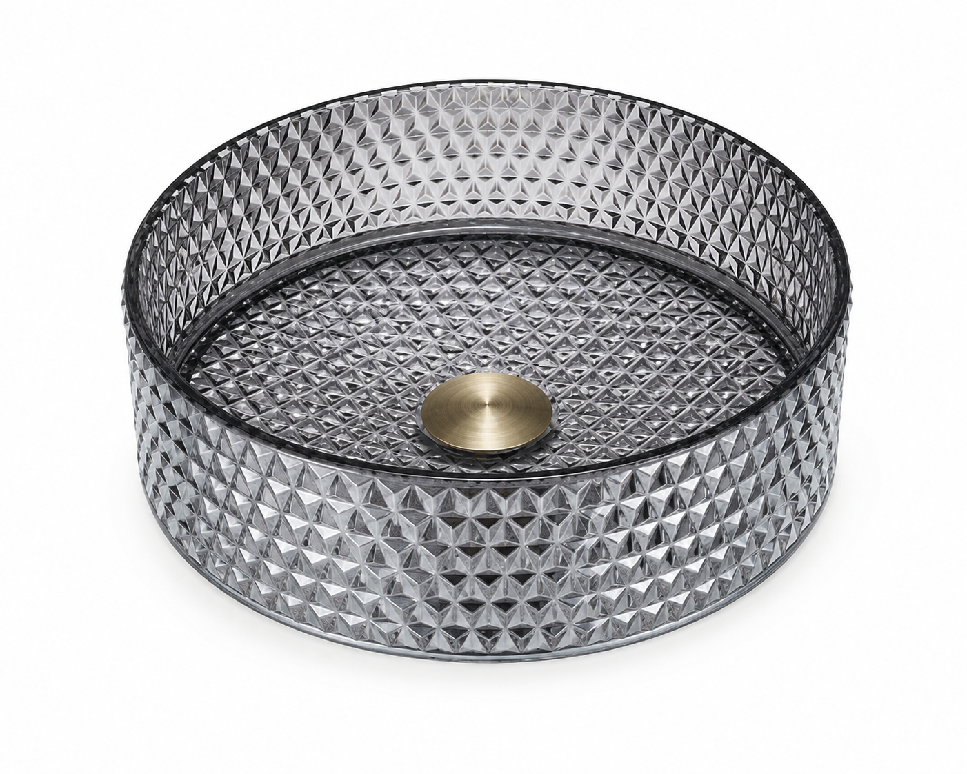 HOUSS ROUND TEXTURED GLASS COUNTERTOP BASIN